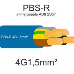 cable electrique pompe immergee omerin pbs-r 4G1.5mm2