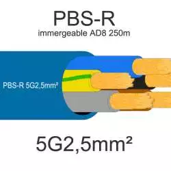 cable electrique pompe immergee omerin pbs-r 5G2.5mm2
