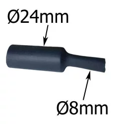 gaine thermorétractable diamètre 24mm noir