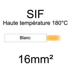 fil cuivre souple haute température isolé silicone haute température 16mm2 blanc ivoire