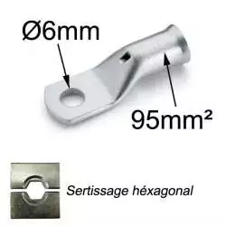 Cosse a sertir 95mm2 trou M6