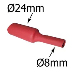 gaine thermorétractable diamètre 24mm rouge