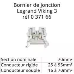 bornier bloc de jonction legrand viking 3 couleur gris legrand 037166