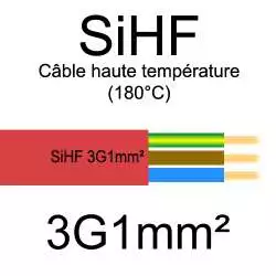 câble électrique cuivre souple isolé silicone SIHF 3 conducteurs 1mm2