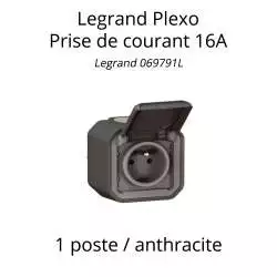 prise de courant legrand plexo référence 069791L 1 poste anthracite