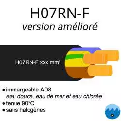 câble électrique H07RNF AD8 version améliorée 1x16mm2