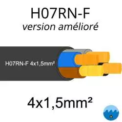 câble électrique H07RNF AD8 version améliorée 4x1.5mm2