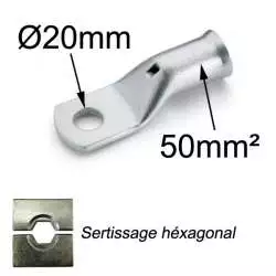Cosse a sertir 50mm2 trou M20 cosse 50mm² M20 Cosse a sertir 50mm2 trou M20 cosse 50mm² M20
