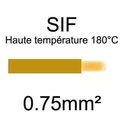 fil cuivre souple haute température isolé silicone 0.75mm² marron