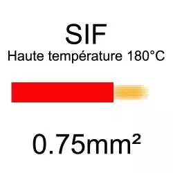 fil cuivre souple haute température isolé silicone 0.75mm² rouge