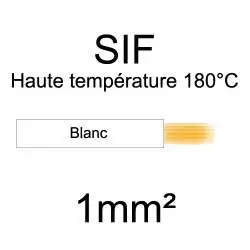 fil cuivre souple haute température isolé silicone 1mm² blanc