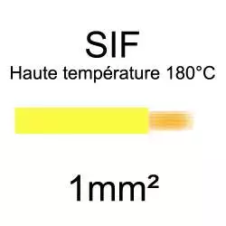 fil cuivre souple haute température isolé silicone 1mm² jaune