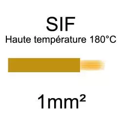 fil cuivre souple haute température isolé silicone 1mm² marron