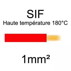 fil cuivre souple haute température isolé silicone 1mm² rouge