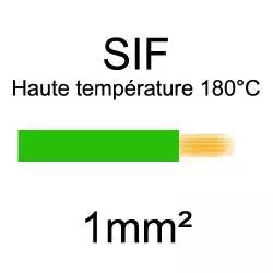 fil cuivre souple haute température isolé silicone 1mm² vert