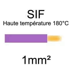 fil cuivre souple haute température isolé silicone 1mm² violet
