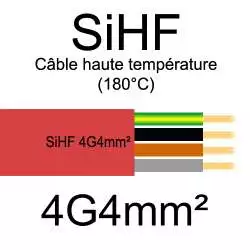 câble électrique cuivre souple isolé silicone SIHF 4 conducteurs 4mm² 4G4mm2