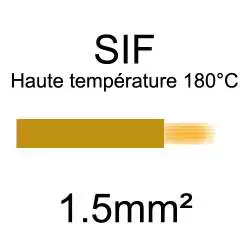 fil cuivre souple haute température isolé silicone 1.5mm² marron
