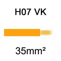fil de câblage en cuivre souple isolé PVC série H07VK 35mm² couleur orange