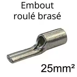 cosse de branchement type embout roulé brasé pour fil et câble électrique pour fil de 25mm2
