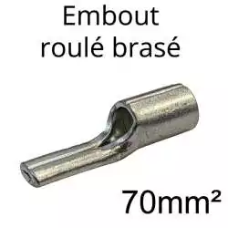 cosse de branchement type embout roulé brasé pour fil et câble électrique pour fil de 70mm2