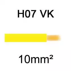 fil de câblage en cuivre souple isolé PVC série H07VK 4mm2 jaune