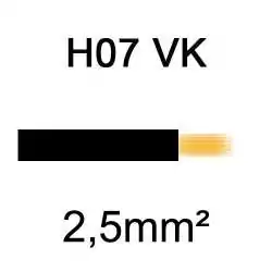 fil de câblage en cuivre souple isolé PVC série H07VK 2.5mm² noir