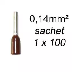 embout de câblage 0.14mm2 sachet de 100 pieces