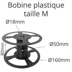 bobine plastique taille M diamètre 160mm
