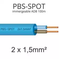 cable electrique etanche spot piscine omerin pbs spot 2 fils 1.5mm2 2x1.5