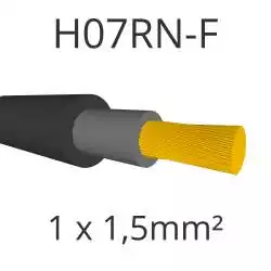câble électrique souple exterieur caoutchouc H07RNF 1x1.5mm2
