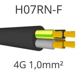 câble électrique souple exterieur caoutchouc H07RNF 4G1mm2