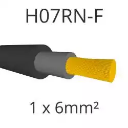 câble électrique souple exterieur caoutchouc H07RNF 1x6mm2