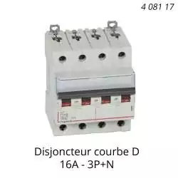 disjoncteur 16A courbe D triphasé Legrand 408117