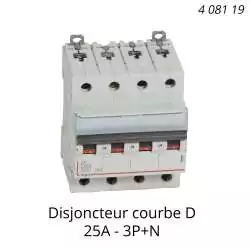 disjoncteur 25A courbe D triphasé Legrand 408119