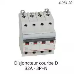 disjoncteur 32A courbe D triphasé Legrand 408120