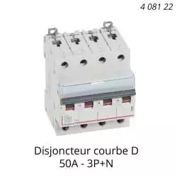 disjoncteur 50A courbe D triphasé Legrand 408122