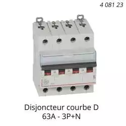 disjoncteur 63A courbe D triphasé Legrand 408123