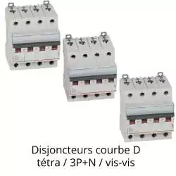 disjoncteur 10A courbe D triphasé Legrand 408116