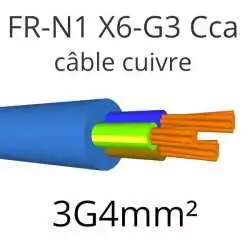 câble électrique FR N1 X6 G3 nouveau R2V 3G4mm2