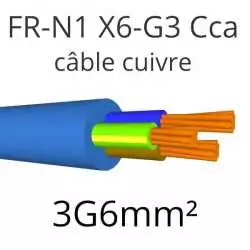 câble électrique FR N1 X6 G3 nouveau R2V 3G6mm2