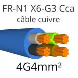 câble électrique FR N1 X6 G3 nouveau R2V 4G4mm2