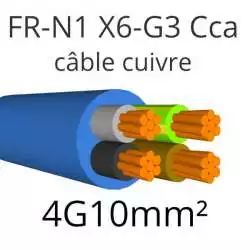 câble électrique FR N1 X6 G3 nouveau R2V 4G10mm2