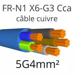 câble électrique FR N1 X6 G3 nouveau R2V 5G4mm2