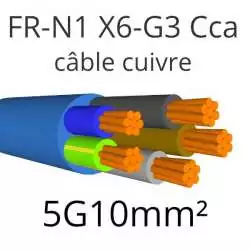 câble électrique FR N1 X6 G3 nouveau R2V 5G10mm2
