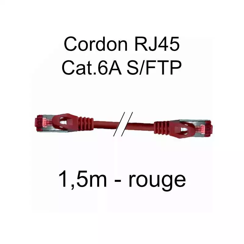 Cordon Ethernet RJ45 Cat.6A S/FTP