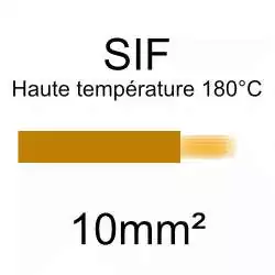 fil cuivre souple haute température isolé silicone 10mm² marron