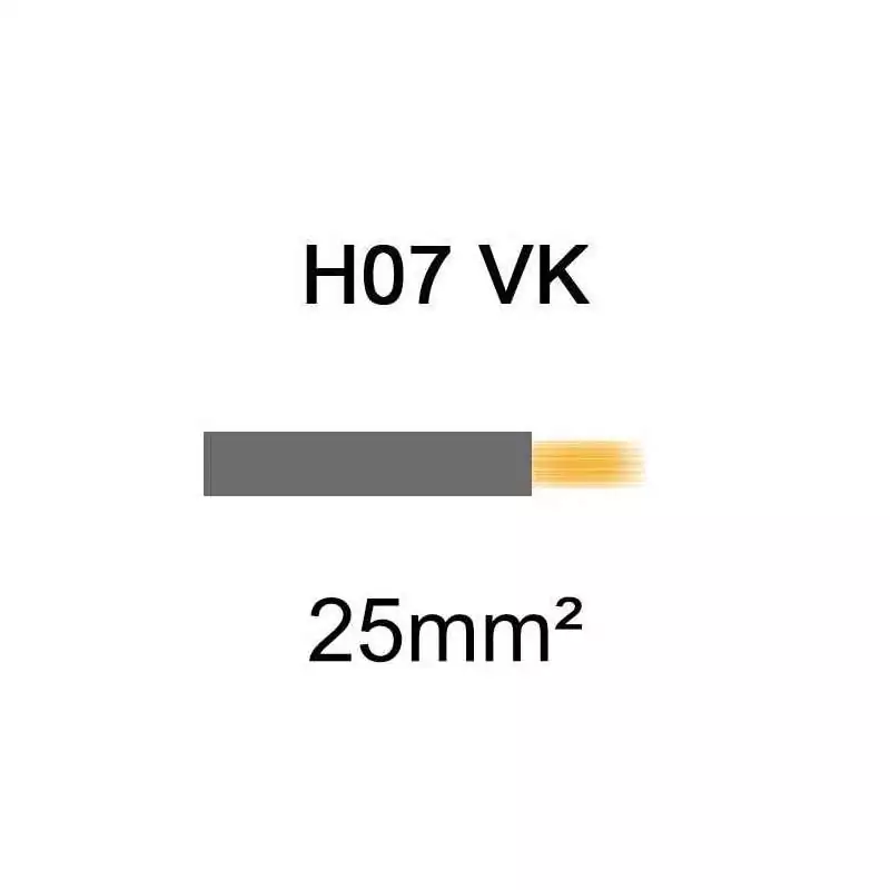 Fil électrique H07VK cuivre souple | 1,50mm² à 150mm²