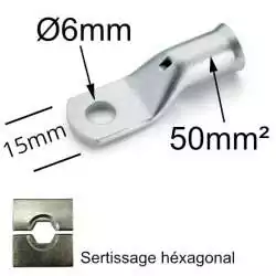 Cosse à oeil à sertir à...