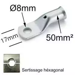 Cosse à oeil à sertir à...
